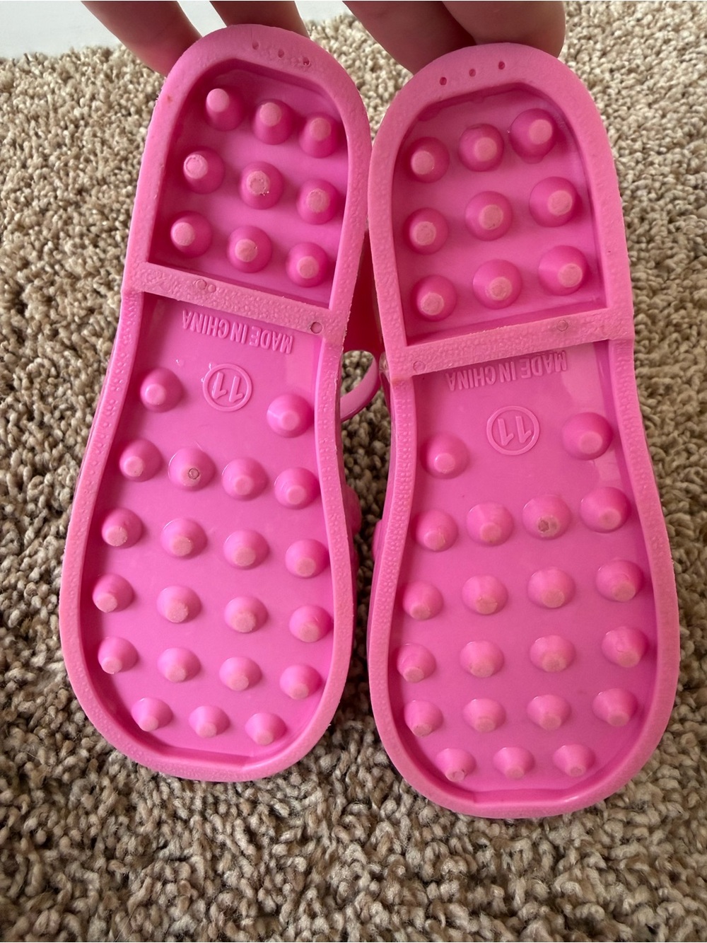 Disney Minnie Mouse & Daisy Duck Pink Jelly Sandals Girls Size 11 - Picture 10 of 10